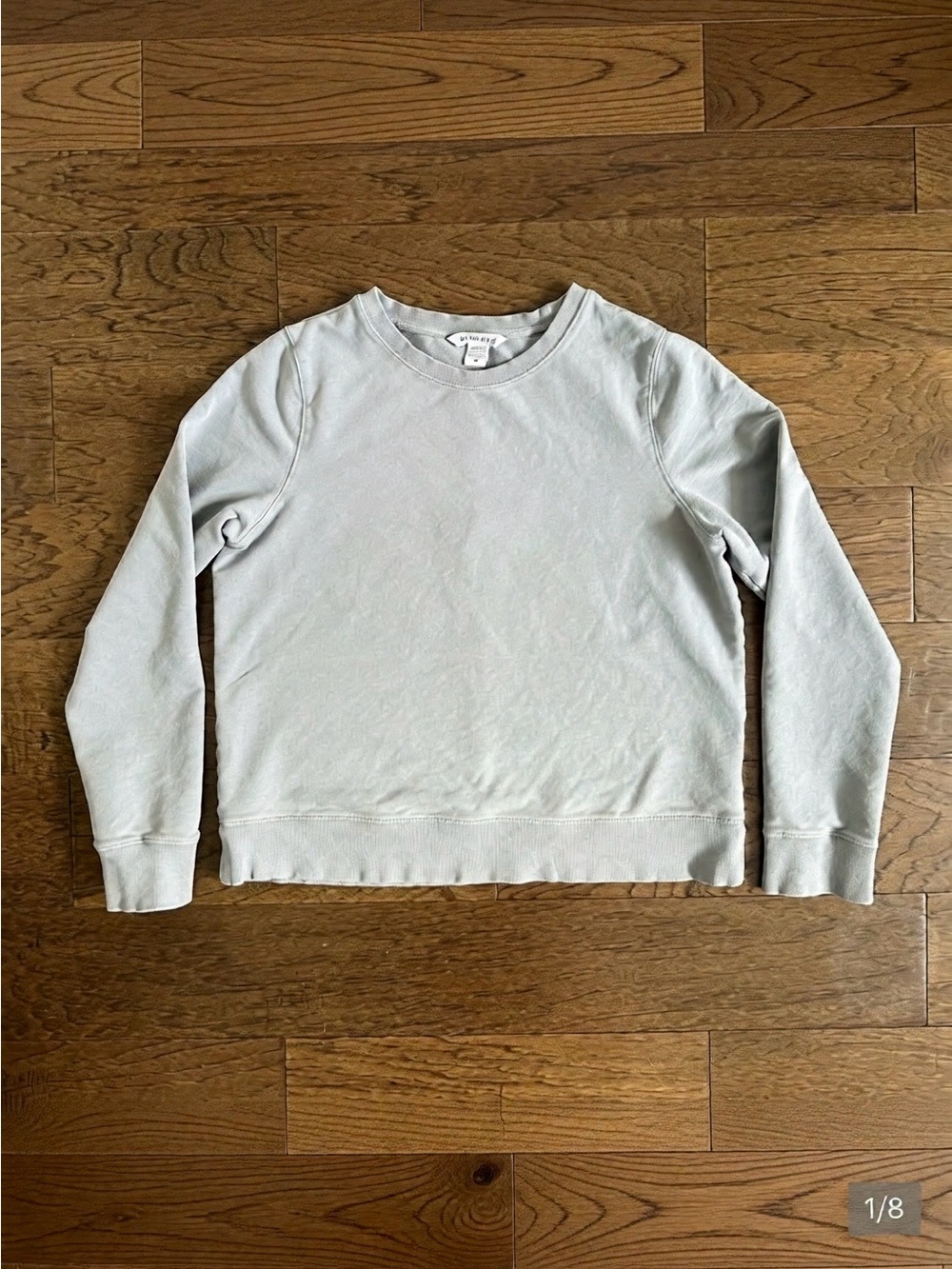 Athleta Retroterry Crewneck Storm Cloud Gray Garment Dyed Sweatshirt Size Medium
